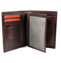 Genuine leather wallet 1128 dark brown Calypso
