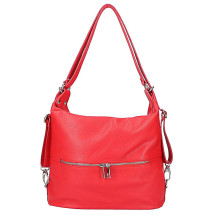 Leather shoulder bag/Backpack 328 red