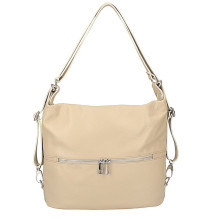 Leather shoulder bag/Backpack 328 taupe