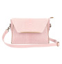 Leather messenger bag 528 powder pink Made in Italy