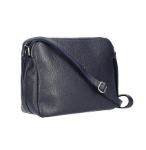 Genuine Leather Handbag 517 dark blue Made in Italy