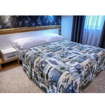 Přehoz na postel béžový 160x240 cm ZEN Made in Italy