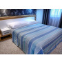 Přehoz na postel 701S Sunset tyrkysově-modrý Made in Italy