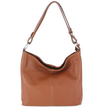 Genuine Leather Handbag 729 cognac