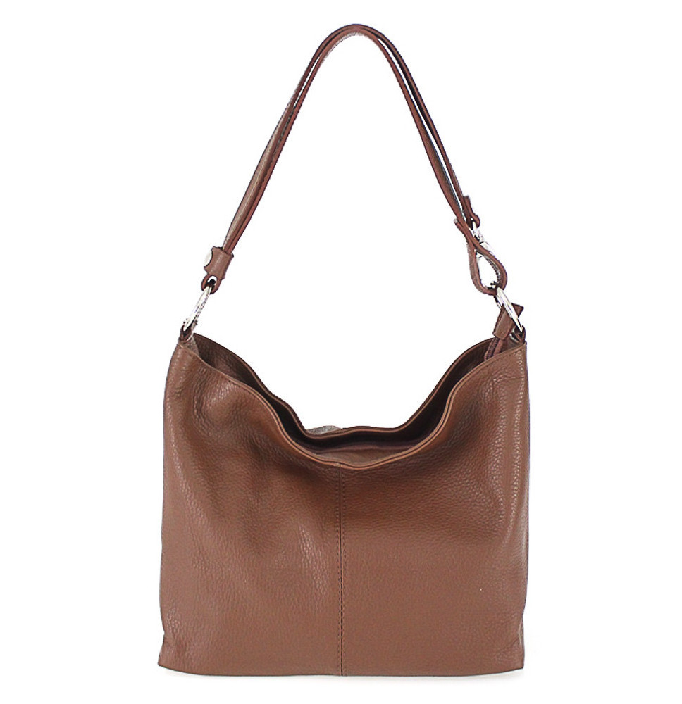 Genuine Leather Handbag 729 brown
