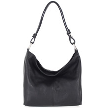 Borsa a mano in vera pelle 729 nero