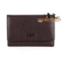 Woman genuine leather wallet dark brown PIERRE CARDIN