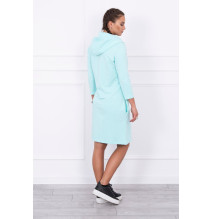 Šaty s kapucňou a vreckami MIG8847 mätové