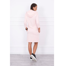 Kleid mit Kapuze und Taschen MIG8847 pulver pink