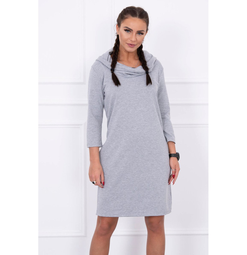 Dress with hood and pockets MIG8847 gray