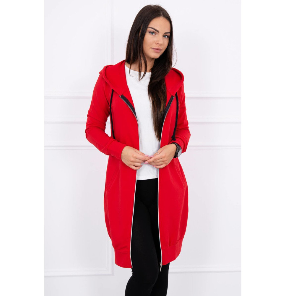 Hooded dress with e hood red
