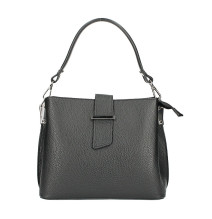 Genuine Leather Shoulder Bag 599 black
