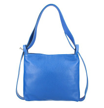 Kožená kabelka na rameno/batoh 575 modrá Made in Italy