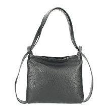 Kožená kabelka na rameno/batoh 575 černá Made in Italy