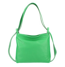 Kožená kabelka na rameno/batoh 575 zelená Made in Italy