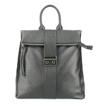 Lederrucksack 576 schwarz Made in Italy