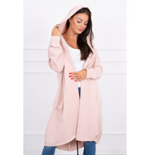 Cape with a hood oversize MI004 powder pink