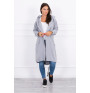 Cape with a hood oversize MI004 gray