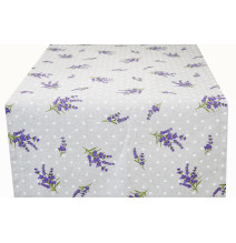 Runner Lavender with dots  Made in Italy