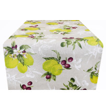 Behúň na stôl citróny s olivami MIG303 Made in Italy