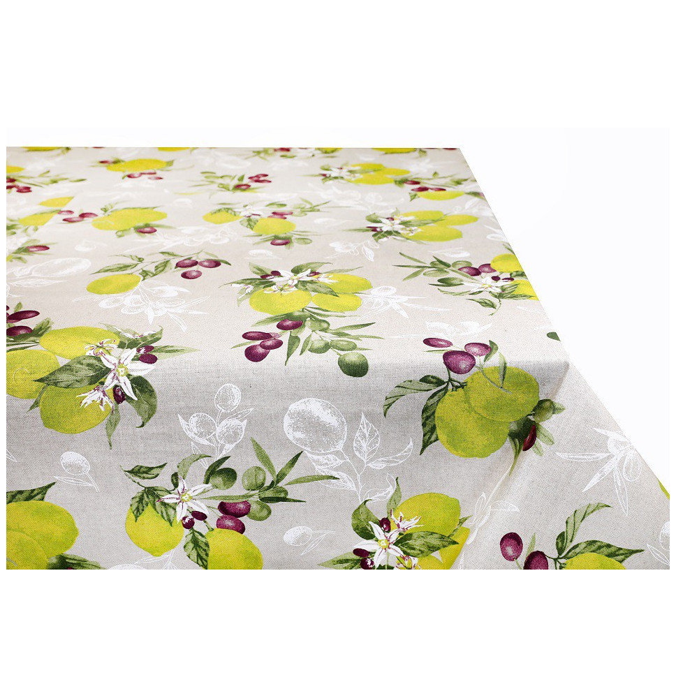 Tablecloth lemon and olives Made in Italy