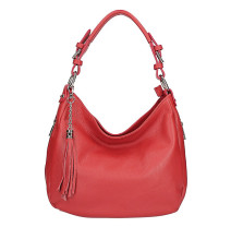 Leather shoulder bag 210 red Made in Italy