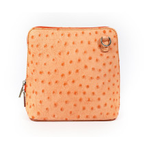 Kožená kabelka na rameno 603 oranžová