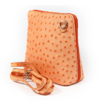 Genuine leather messenger bag 603 orange