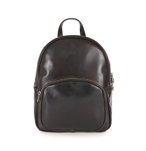 Leather backpack 5341 dark brown