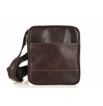Leather Strap bag 383 dark brown