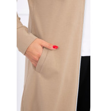Hooded dress with e hood  MI8924 camel