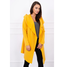 Dámsky kardigán s kapucňou MI8928 okrový