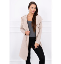 Cape with a hood MI8928 beige
