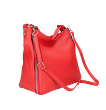 Borsa a spalla in vera pelle 390 fumo