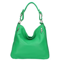 Leather shoulder bag 390 green