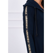 Women's sweatshirt with zipper at the back MI8997 dark blue