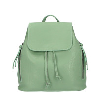 Leather backpack 420 green mint Made in Italy 