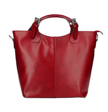 Borsa a mano in vera pelle 69 rosso