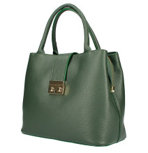 Damen EchtLeder Handtasche 1137 dunkelgrün
