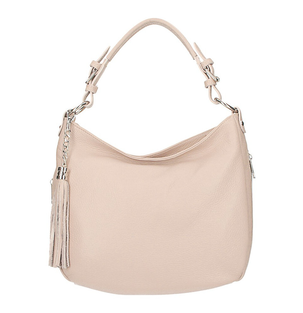 Echt Leder Schultertasche 210 pulver pink Made in Italy