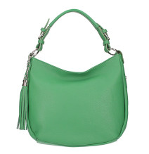 Leather shoulder bag 210 green Made in Italy