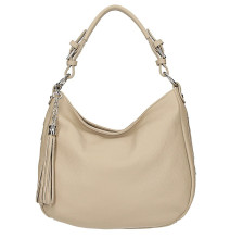 Borsa a spalla in vera pelle 210 taupe Made in Italy