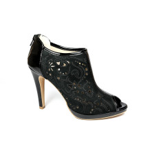 Fekete női cipzáras szivattyúk 636 Elisa Morelli