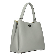 Genuine Leather Handbag 232 gray MADE IN ITALY