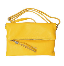 Borsa a mano in vera pelle 668 giallo