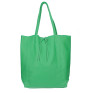 Genuine Leather Maxi Bag 396 green Made in Italy