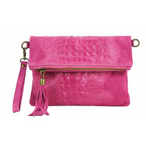 Bőr krokodil kézitáska 630 fukszia