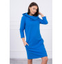 Šaty s kapucí a kapsami MIG8847 azurovo modré
