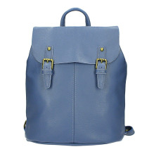 Lederrucksack MI202 azurblau Made in Italy