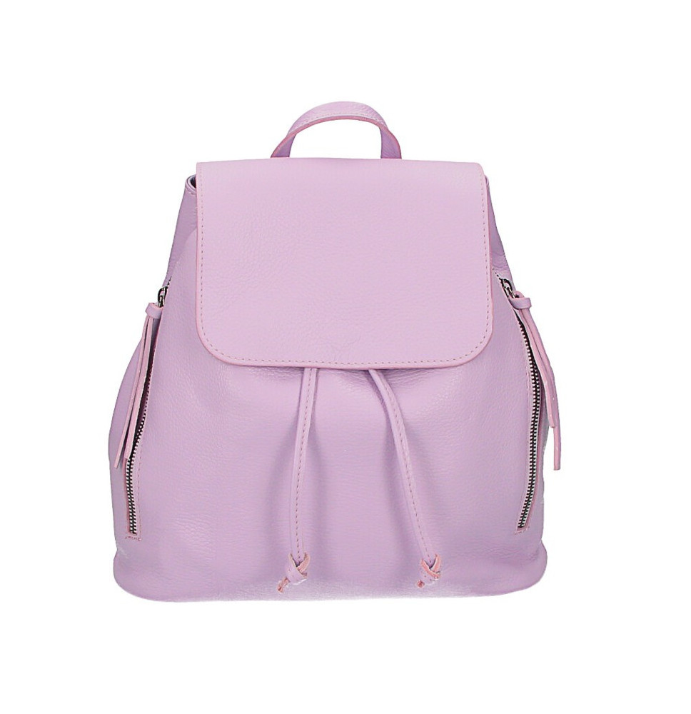 Leather backpack 420 violet Made in Italy